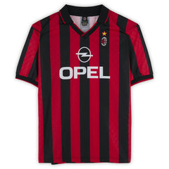 Frank Rijkaard AC Milan Autographed Red/Black Home Jersey Icons - FIFA World CUP