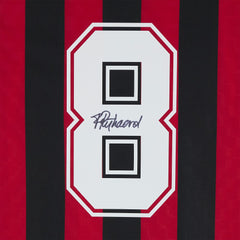 Frank Rijkaard AC Milan Autographed Red/Black Home Jersey Icons - FIFA World CUP