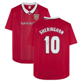 Teddy Sheringham Manchester United Autographed 1999 Red UEFA Champions League Home Jersey Icons | Adidas discount
