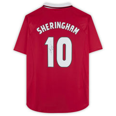 Teddy Sheringham Manchester United Autographed 1999 Red UEFA Champions League Home Jersey Icons | Adidas discount