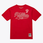 Philadelphia Phillies Mitchell & Ness Script Sweep Arch T-Shirt - MLB