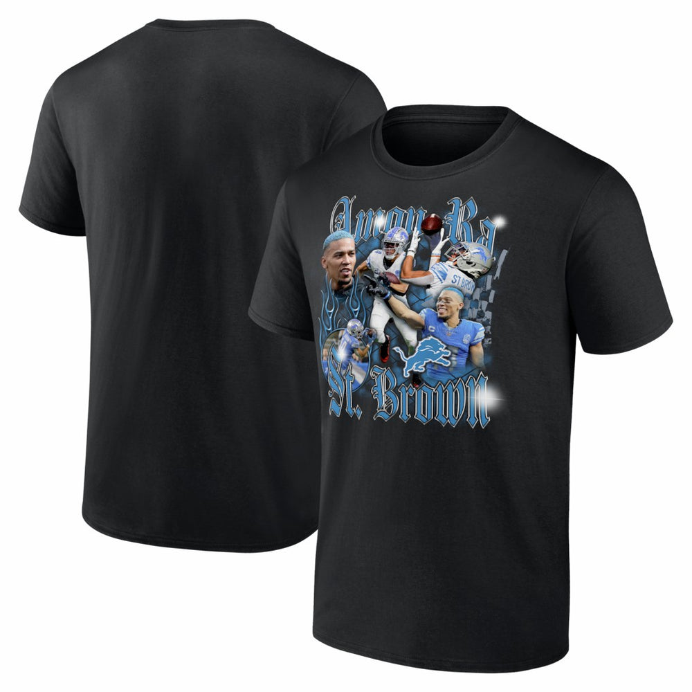 Amon-Ra St. Brown Detroit Lions Notorious T-Shirt Black | NFL