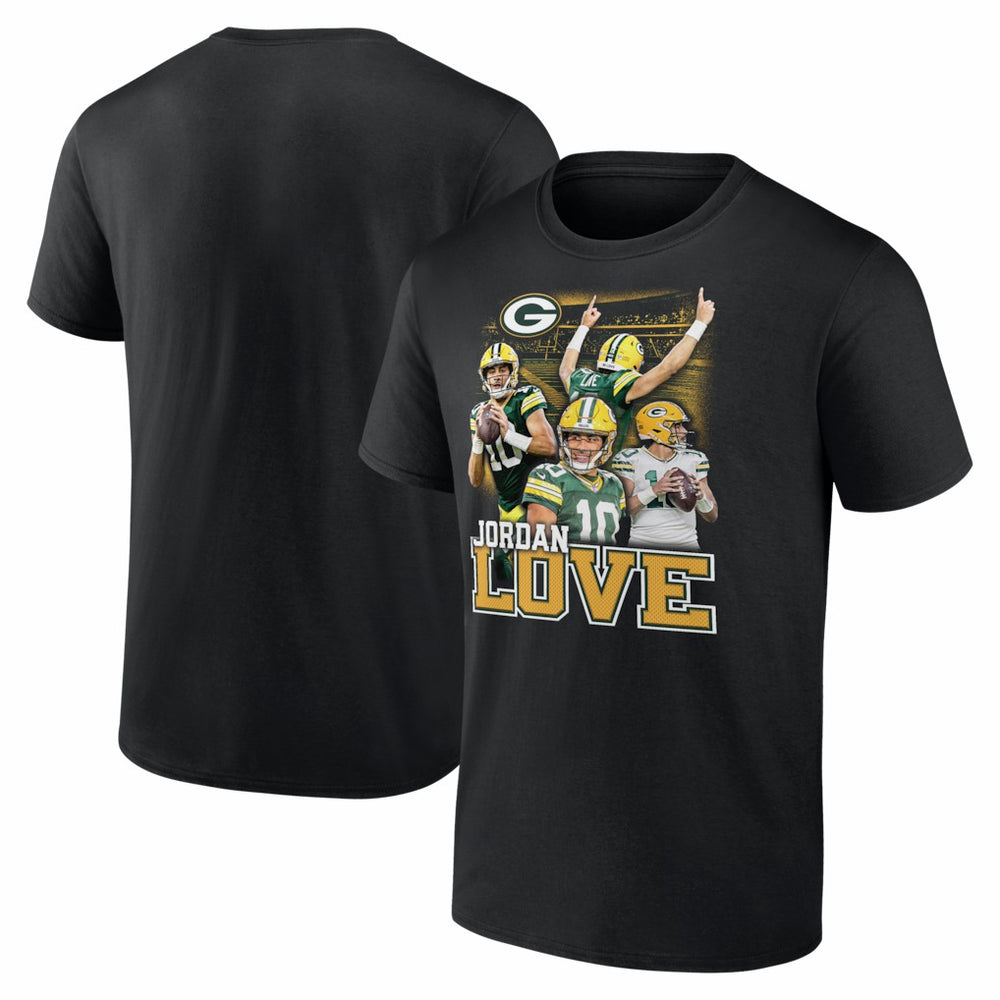Jordan Love Green Bay Packers Notorious T-Shirt Black | NFL