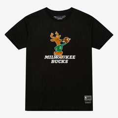 Milwaukee Bucks Unisex Hardwood Classics Arch T-Shirt Black - NBA