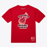 Miami Heat Unisex Hardwood Classics Arch T-Shirt Red - NBA