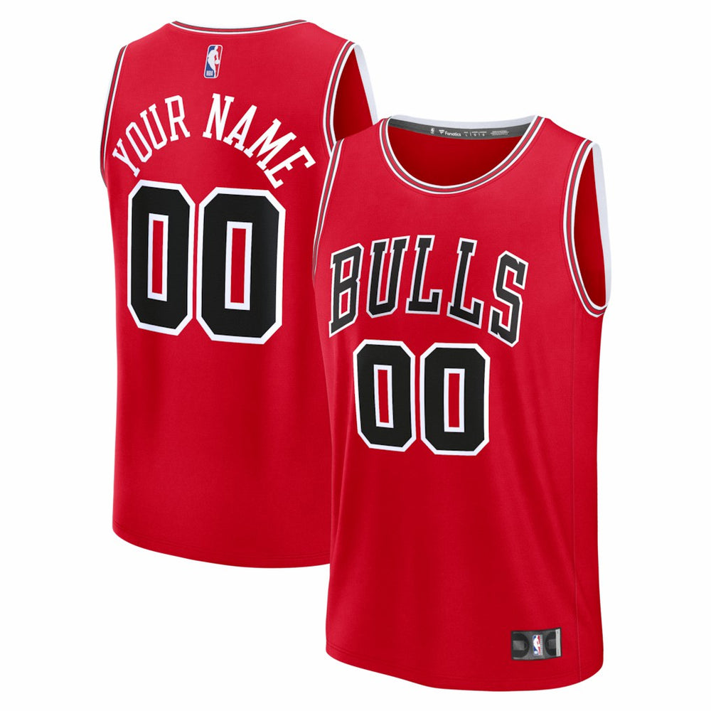 Chicago Bulls Fastbreak Custom Jersey Icon Editi- Red - NBA