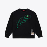 Boston Celtics Women's Hardwood Classics Script Lightweight Sweatshirt Black - NBA