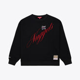 Denver Nuggets Women's Hardwood Classics Script Lightweight Sweatshirt Black - NBA