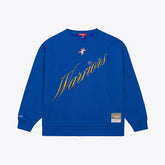 Golden State Warriors Women's Hardwood Classics Script Lightweight Sweatshirt Royal - NBA