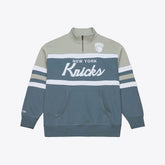 New York Knicks Thunderstorm Head Coach Quarter-Zip Jacket Blue - NBA