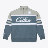 Boston Celtics Thunderstorm Head Coach Quarter-Zip Jacket Blue - NBA