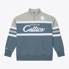 Boston Celtics Thunderstorm Head Coach Quarter-Zip Jacket Blue - NBA