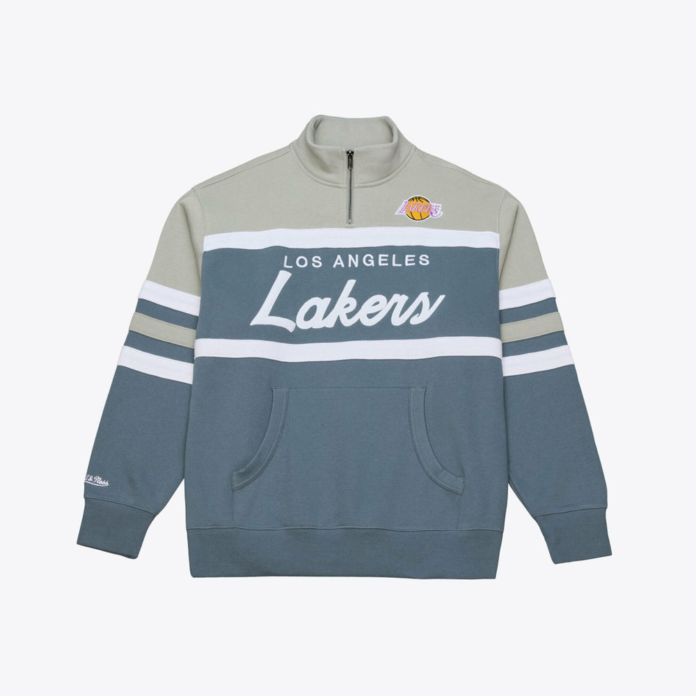 Los Angeles Lakers Thunderstorm Head Coach Quarter-Zip Jacket Blue - NBA