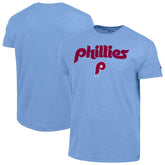 Philadelphia Phillies Champion Cooperstown Wordmark Lockup Tri-Blend T-Shirt - MLB