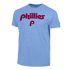 Philadelphia Phillies Champion Cooperstown Wordmark Lockup Tri-Blend T-Shirt - MLB