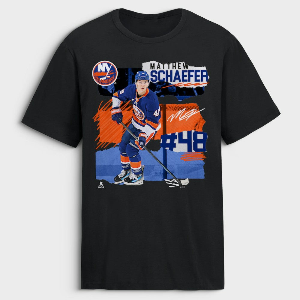 Matthew Schaefer New York Islanders Fresh Ice T-Shirt - Black - NHL