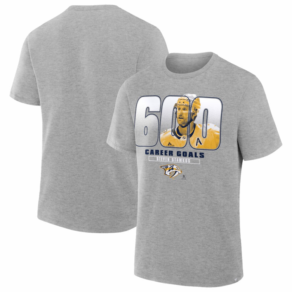 Steven Stamkos Nashville Predators 600th Career Goal T-Shirt - Gray - NHL