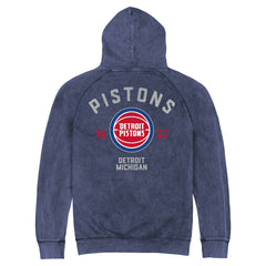 Detroit Pistons Stadium Essentials Unisex Get Back Vintage Raglan Hoodie Blue - NBA