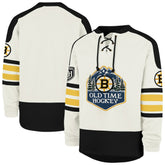 Boston Bruins '47 Pond Hockey Trio Eternal Lacer Sweatshirt - Cream - NHL