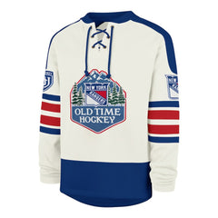 New York Rangers '47 Pond Hockey Trio Eternal Lacer Sweatshirt - Cream - NHL