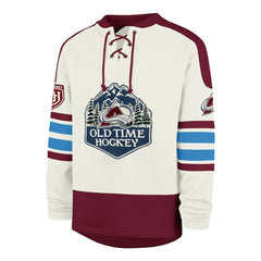 Colorado Avalanche '47 Pond Hockey Trio Eternal Lacer Sweatshirt - Cream - NHL