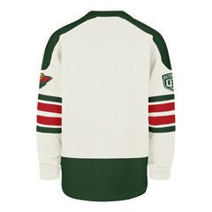 Minnesota Wild '47 Pond Hockey Trio Eternal Lacer Sweatshirt - Cream - NHL