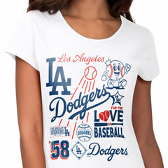 Los Angeles Dodgers G-III 4Her by Carl Banks Women's Endzone Collage T-Shirt - MLB