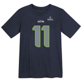 Jaxon Smith-Njigba Seattle Seahawks Preschool Super Bowl LX Patch Name & Number T-Shirt College Navy | Nike for Sale