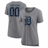Detroit Tigers Women's Heritage Personalized Any Name & Number Tri-Blend T-Shirt - MLB