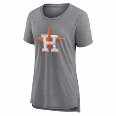 Houston Astros Women's Heritage Personalized Any Name & Number Tri-Blend T-Shirt - MLB