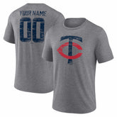 Minnesota Twins Heritage Personalized Any Name & Number Tri-Blend T-Shirt - MLB