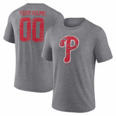 Philadelphia Phillies Heritage Personalized Any Name & Number Tri-Blend T-Shirt - MLB