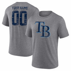 Tampa Bay Rays Heritage Personalized Any Name & Number Tri-Blend T-Shirt - MLB