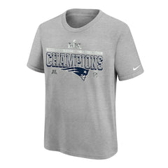 New England Patriots Youth 2025 AFC Champions Locker Room Trophy Collection Authentic T-Shirt Gray | Nike for Sale