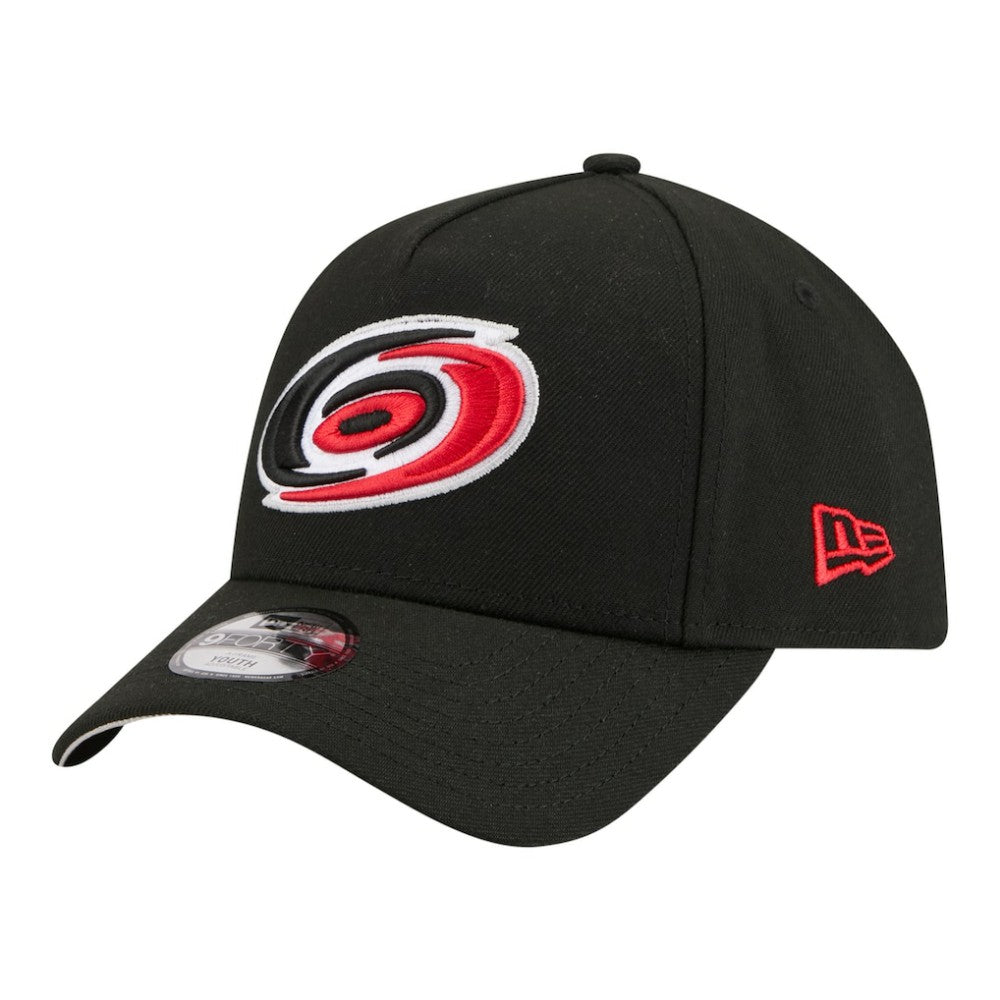 Carolina Hurricanes New Era Youth 9FORTY A-Frame Adjustable Hat - Black - NHL
