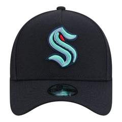 Seattle Kraken New Era Youth 9FORTY A-Frame Adjustable Hat - Deep Sea Blue - NHL