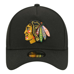 Chicago Blackhawks New Era Youth 9FORTY A-Frame Adjustable Hat - Black - NHL
