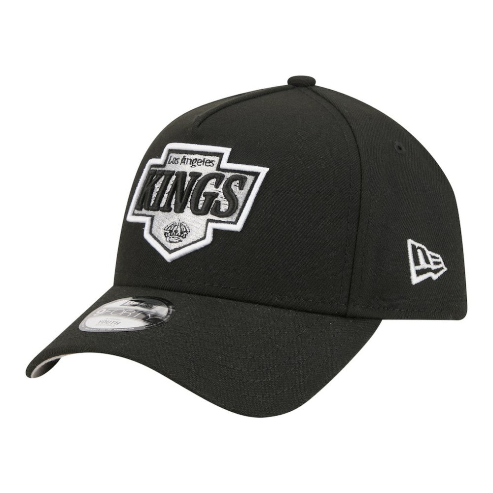 Los Angeles Kings New Era Youth 9FORTY A-Frame Adjustable Hat - Black - NHL