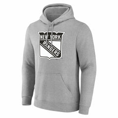 New York Rangers Big & Tall Personalized Name & Number Monochrome Pullover Hoodie - Gray - NHL