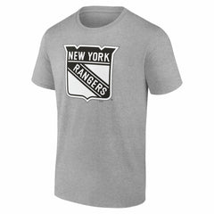 New York Rangers Big & Tall Personalized Name & Number Monochrome T-Shirt - Gray - NHL