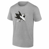 San Jose Sharks Big & Tall Personalized Name & Number Monochrome T-Shirt - Gray - NHL