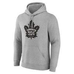 Toronto Maple Leafs Big & Tall Personalized Name & Number Monochrome Pullover Hoodie - Gray - NHL
