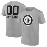 Winnipeg Jets Big & Tall Personalized Name & Number Monochrome T-Shirt - Gray - NHL