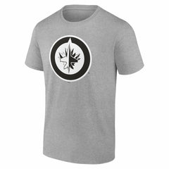 Winnipeg Jets Big & Tall Personalized Name & Number Monochrome T-Shirt - Gray - NHL