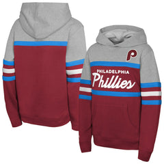 Philadelphia Phillies Mitchell & Ness Youth Cooperstown Head Coach Pullover Hoodie - MLB