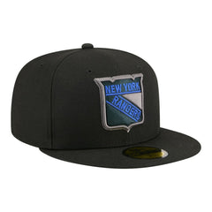 New York Rangers New Era Color Pop 59FIFTY Fitted Hat - Black - NHL