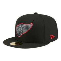 Detroit Red Wings New Era Color Pop 59FIFTY Fitted Hat - Black - NHL