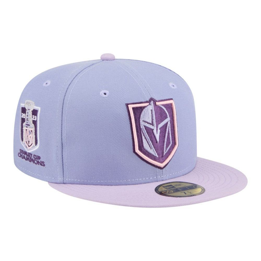 Vegas Golden Knights New Era Lavender Bloom 59FIFTY Fitted Hat - Light Purple/Purple - NHL