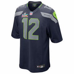 12s Seattle Seahawks Super Bowl LX Patch Game Jersey College Navy | Nike for Sale