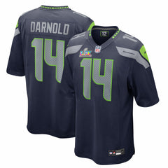 Sam Darnold Seattle Seahawks Super Bowl LX Patch Game Jersey College Navy | Nike for Sale